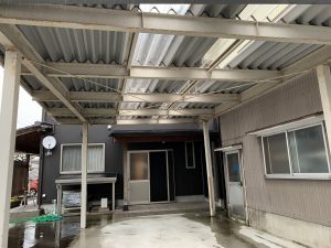 N様邸車庫鉄部及び玄関周り木部塗替工事